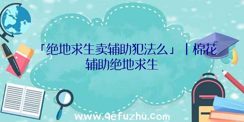 「绝地求生卖辅助犯法么」|棉花辅助绝地求生